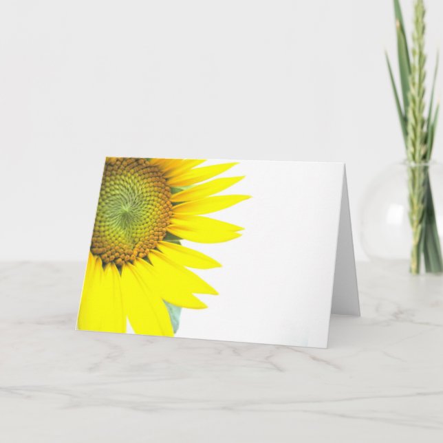 Cartão Primavera girassóis (Frente)