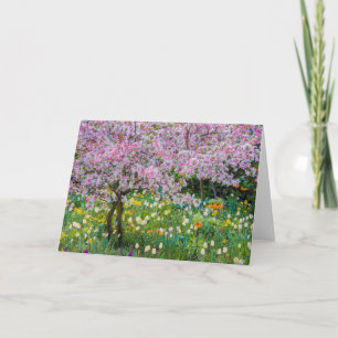 Cartão Primavera no jardim de Claude Monet