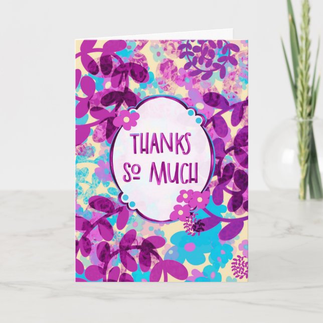 Cartão Primavera Playful Positions - Muito Obrigado (Frente)