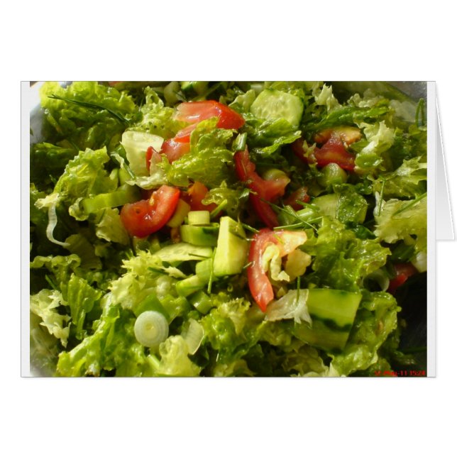 Cartão primavera salada (Frente Horizontal)