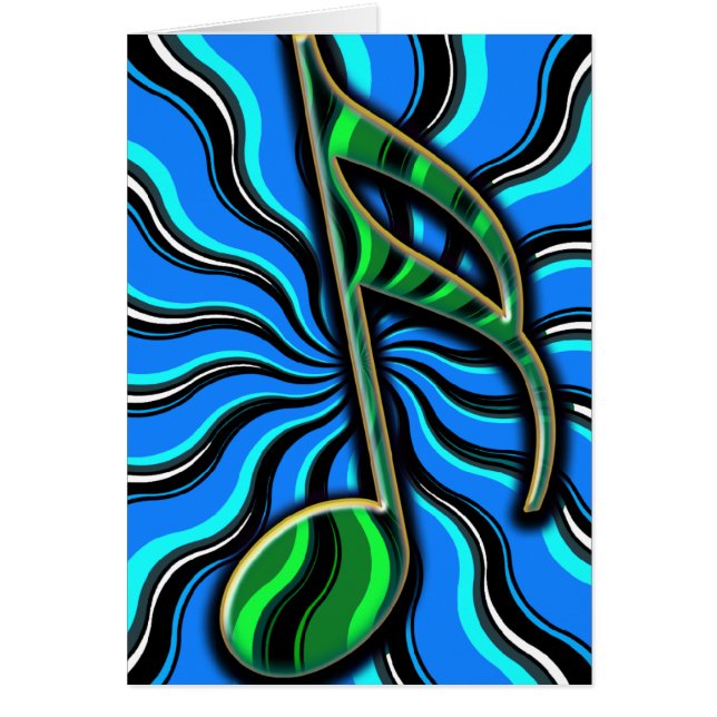 Cartão Primavera Semiquaver - 16o símbolo de música da (Frente)