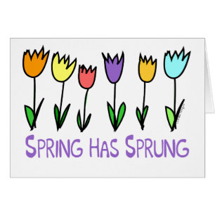 Cartão Primavera tem Sprung