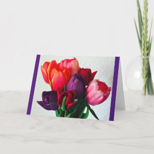 Cartão Primavera Tulip Buquê