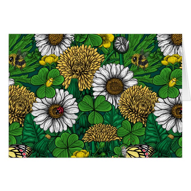 Cartão Primavera verde (Frente Horizontal)