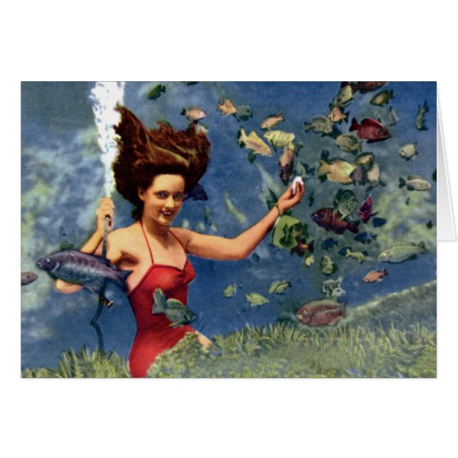 Cartão Primaveras de St Petersburg Florida Weekiwachee (Frente Horizontal)