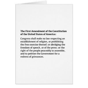 Cartão Primeira Alteração da Constituição