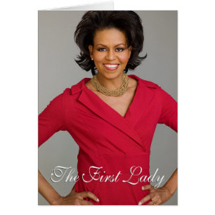 Cartão Primeira-dama Michelle Obama