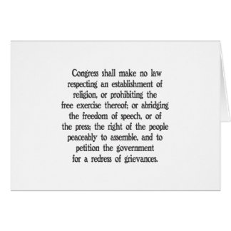 Cartão Primeira Emenda