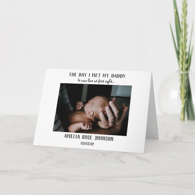 Cartão Primeira Foto do Dia dos Pais (Frente)