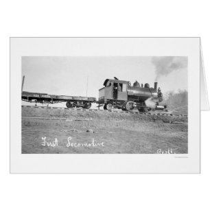 Cartão Primeira Locomotiva no Alasca 1912