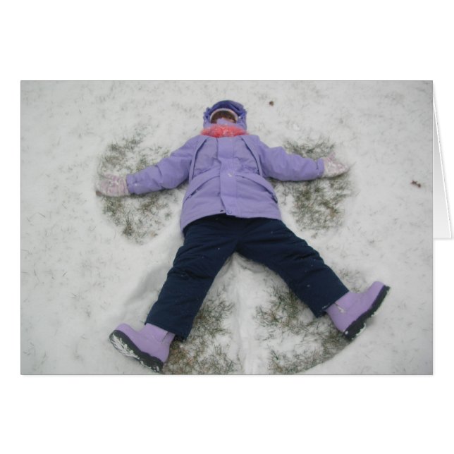 Cartão Primeira neve (Frente Horizontal)