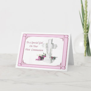 Cartão Primeira Sagrada Garota Comunitária