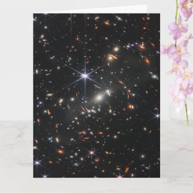 Cartão Primeira Visão de Campo Profundo do Universo de We (Orquídea)