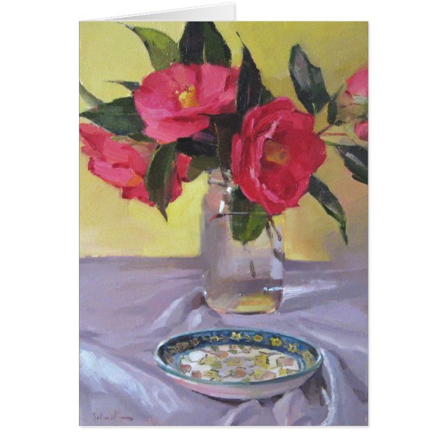 Cartão Primeiras camélias (Frente)