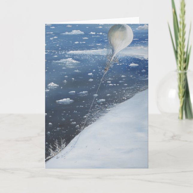 Cartão Primeiro Aeronaut do capitão Scott a Antártica. 4o (Frente)