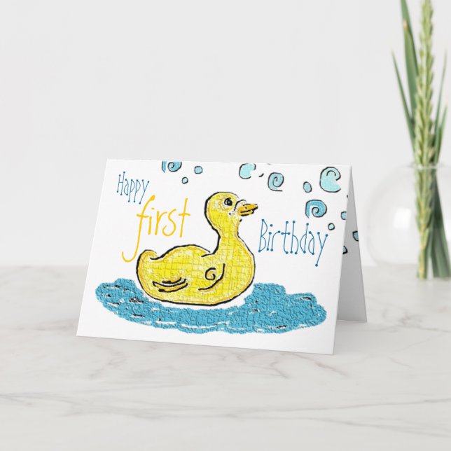 Cartão Primeiro aniversário (Frente)