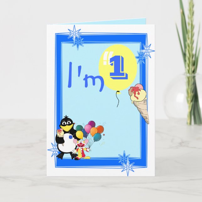 Cartão Primeiro aniversário (Frente)