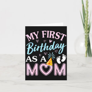Cartão Primeiro aniversário como mãe feliz dia das mães m