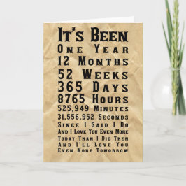 Cartão Primeiro Aniversário de Papel