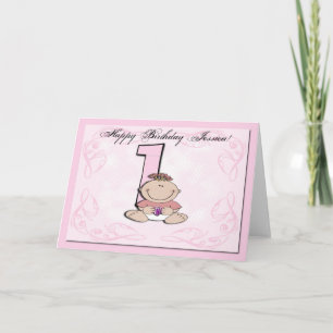 Cartão Primeiro aniversário do bebê