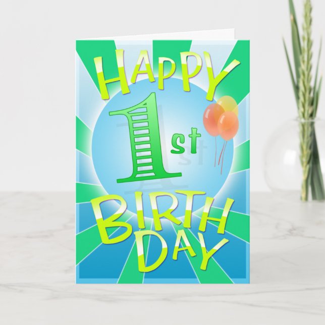 Cartão Primeiro aniversario feliz (Frente)