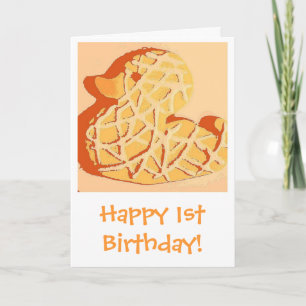 Cartão Primeiro aniversario Feliz