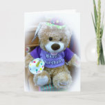 Cartão "primeiro aniversario" PARA BEBÊ ESPECIAL<br><div class="desc">Este pequeno "urso de aniversário" está tão pronto para dizer primeiro aniversario FELIZ ao SEU PEQUENO DIA:)</div>