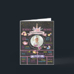 Cartão Primeiro Aniversário Personalizado do Unicórnio<br><div class="desc">Procurando um presente para o aniversário de 1rua? Ou uma bela manutenção? Talvez procurando um belo cartão para o seu bolo esmagado? Nossa carta de Marco Unicórnio é o toque personalizado perfeito de que você precisa. Este cartão de Bloco de Aniversário será o toque perfeito para a festa do primeiro...</div>