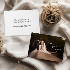 Cartão Primeiro Aniversário - Um Ano Atrás Feliz Aniversá