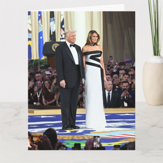 Cartão Primeiro Casal Donald e Melania Trump (Frente)