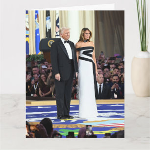 Cartão Primeiro Casal Donald e Melania Trump