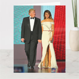 Cartão Primeiro Casal Donald e Melania Trump Liberty Ball