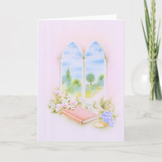 Cartão Primeiro comunhão santamente, confirmação