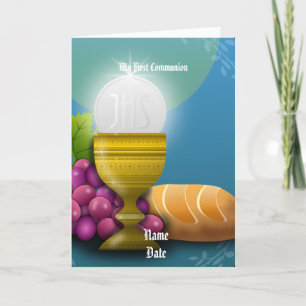 Cartão Primeiro Comunicado Oferta Eucarista Personalizado