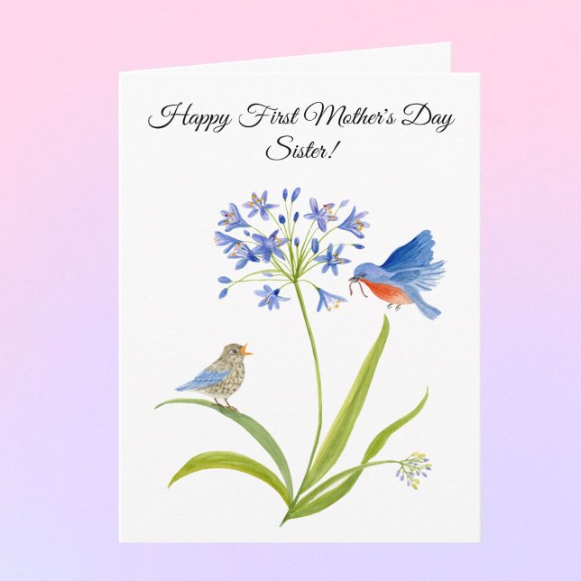 Cartão Primeiro Dia das Mães para a Irmã Bluebird (Criador carregado)