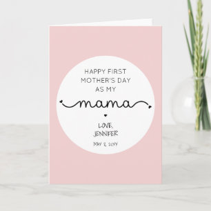 Cartão Primeiro Dia das Mães Personalizado Nova Mamãe 