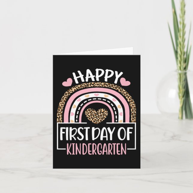 Cartão Primeiro dia de jardim de infância de volta à esco (Frente)