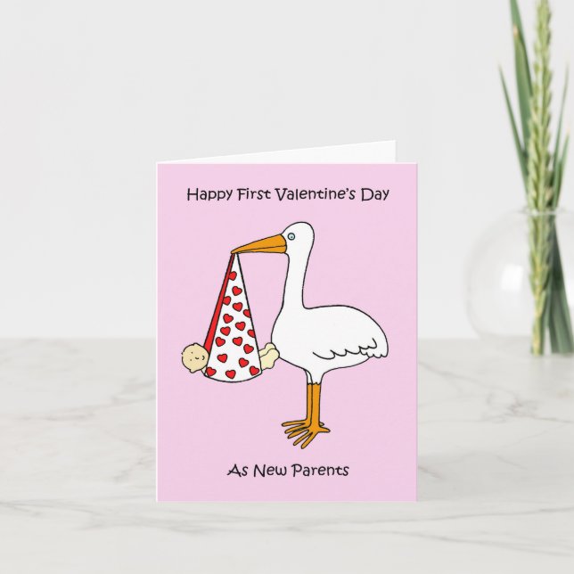 Cartão Primeiro Dia dos Namorados como Novos Pais (Frente)