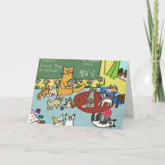 Cartão Primeiro dia feliz da escola!