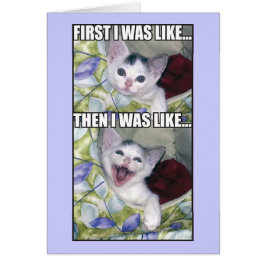 Cartão Primeiro Eu Estava Como...