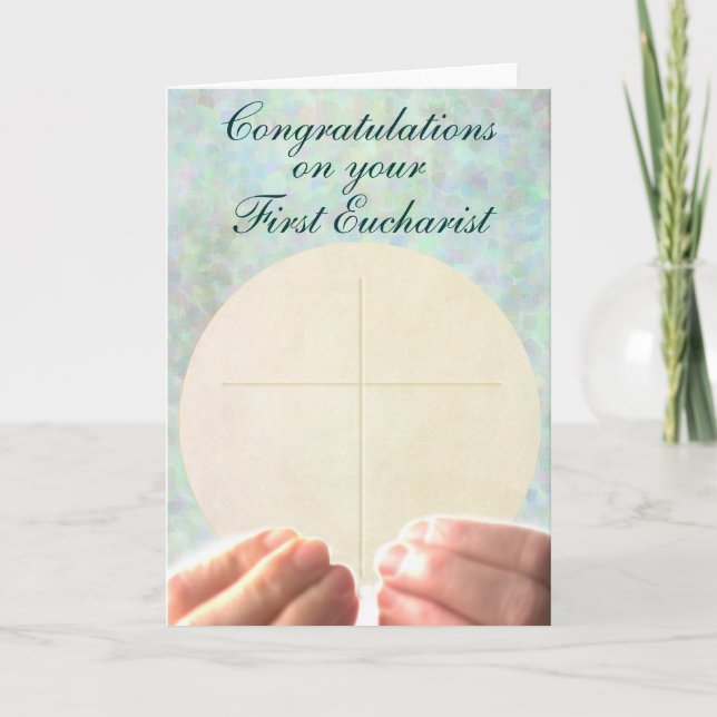 Cartão Primeiro Eucaristia (Frente)