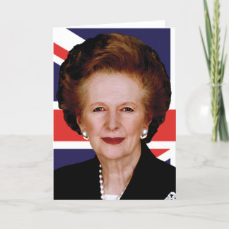Cartão Primeiro ministro Margaret Thatcher - dama de
