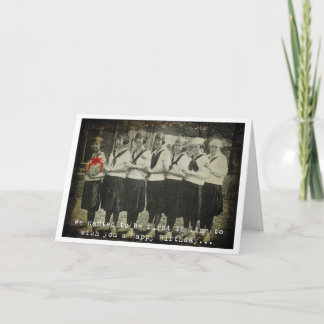 Cartão Primeiro Na Fila Dizer Feliz Aniversário!