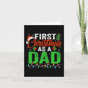 Cartão Primeiro Natal Como Pai De Luzes Xmas Novo papai C