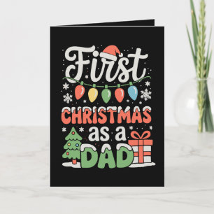 Cartão Primeiro Natal como Pai Novo Papai 1º Natal