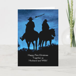 Cartão Primeiro Natal Juntos e Marido e Esposa