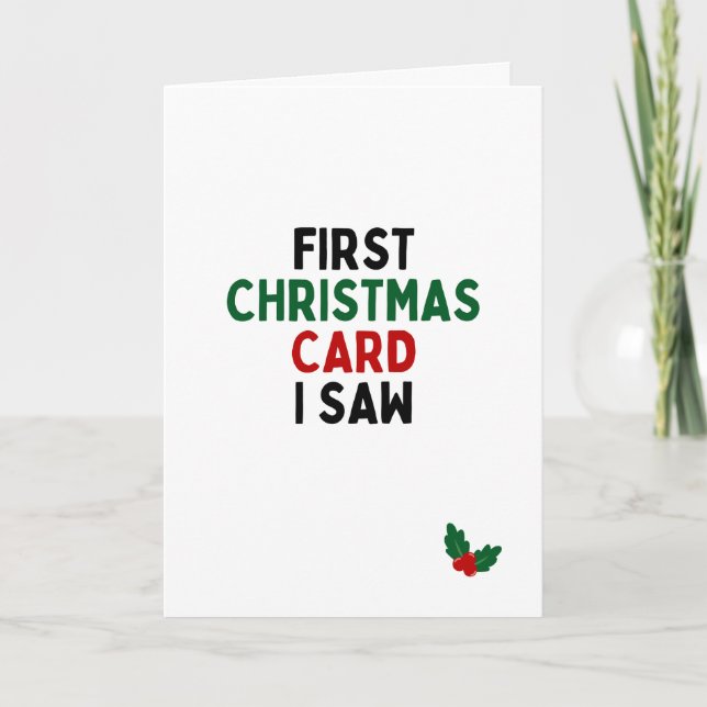 Cartão Primeiro Natal que Vi (Frente)