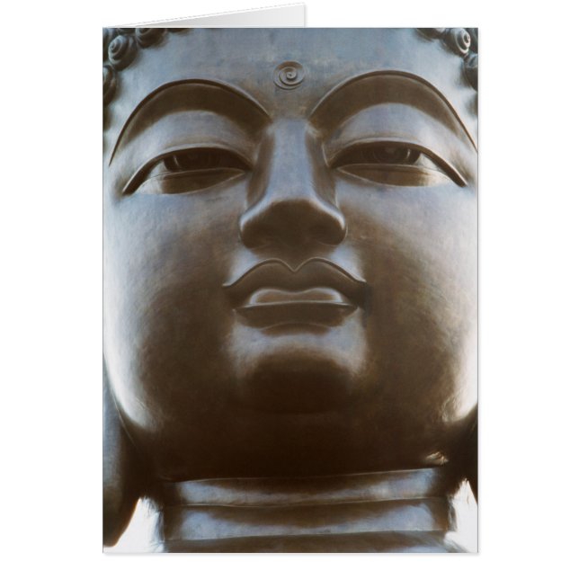 Cartão Primeiro plano da estátua de Buda (Frente)
