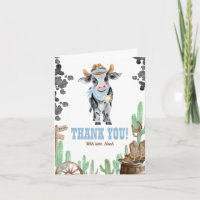 Primeiro Rodeio 1º Aniversário Bebê Vaca Obrigado