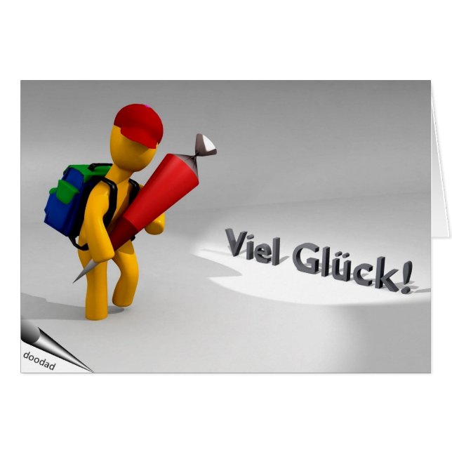 Cartão Primeiro Schultag (Frente Horizontal)